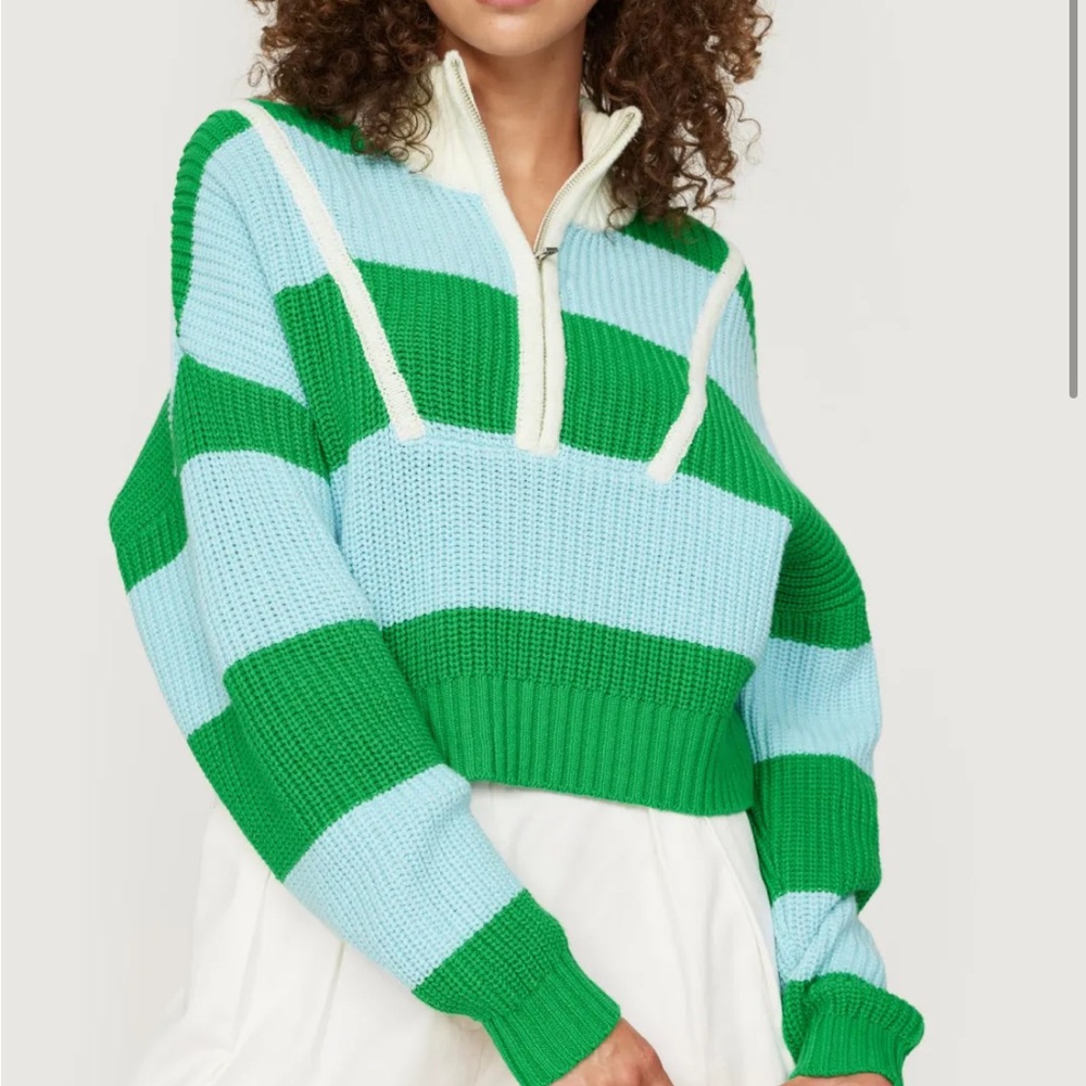 Staud knit pullover quarter zip